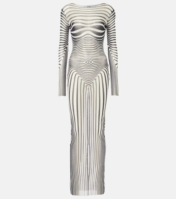 Jean Paul Gaultier The Navy Blue Body Morphing midi dress