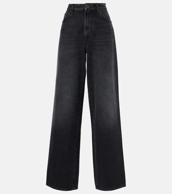 Jean Paul Gaultier Trompe l'oeil wide-leg jeans | LYBSTORE