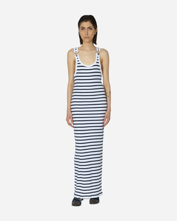 Jean Paul Gaultier Strapped Marinière Dress White / Navy