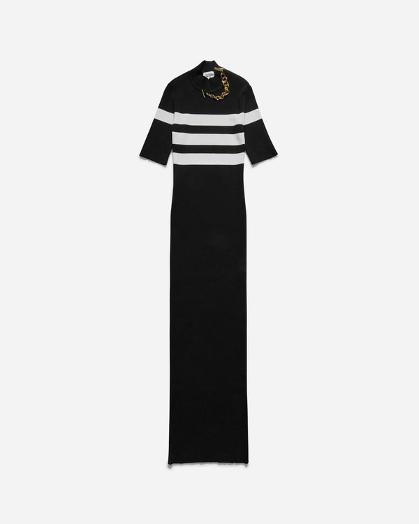 Jean Paul Gaultier Marinière Long Dress Black White