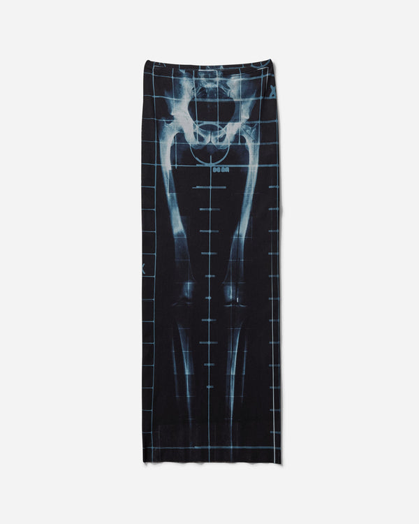 Jean Paul Gaultier Women s Squeletor Long Skirt Black / Navy / Light Blue