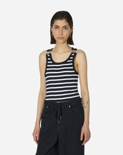 Jean Paul Gaultier Strapped Marinière Tank Top Black / White