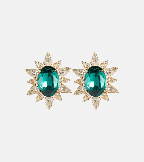 Jennifer Behr Gemma crystal-embellished stud earrings | LYBSTORE