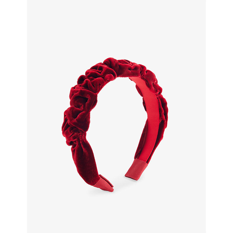  Jennifer Behr Lia ruffled velvet headband