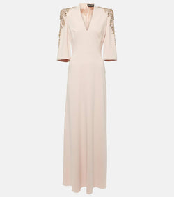 Jenny Packham Babe embellished crêpe gown