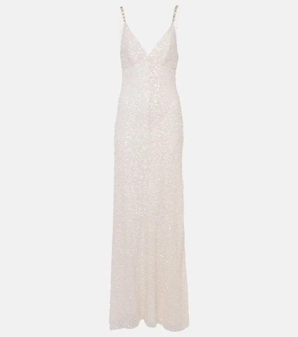 Jenny Packham Bridal Nora sequined silk gown | LYBSTORE