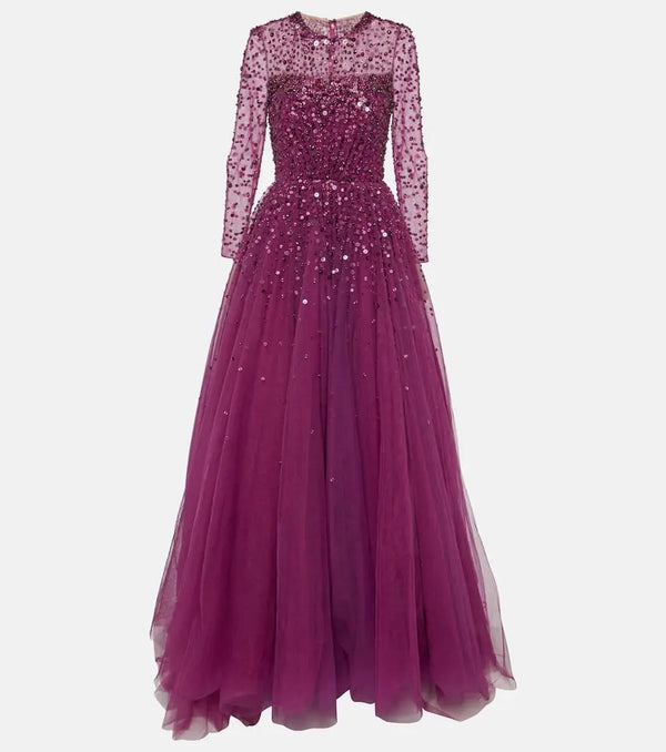 Jenny Packham Constantine embellished tulle gown | LYBSTORE