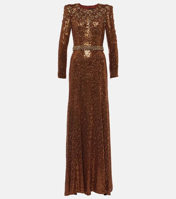 Jenny Packham Georgia sequined embellished gown