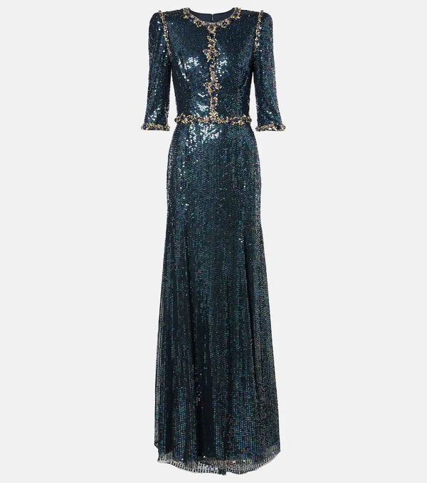 Jenny Packham Pretty Thing embellished sequined gown | LYBSTORE