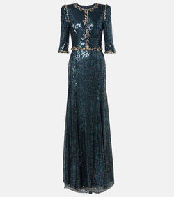 Jenny Packham Pretty Thing embellished sequined gown