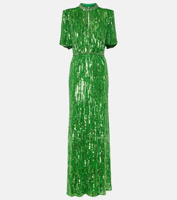 Jenny Packham Viola sequined cutout gown | LYBSTORE