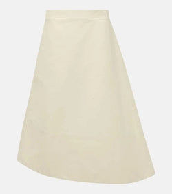 Jil Sander Asymmetric cotton midi skirt