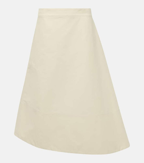 Jil Sander Asymmetric cotton midi skirt