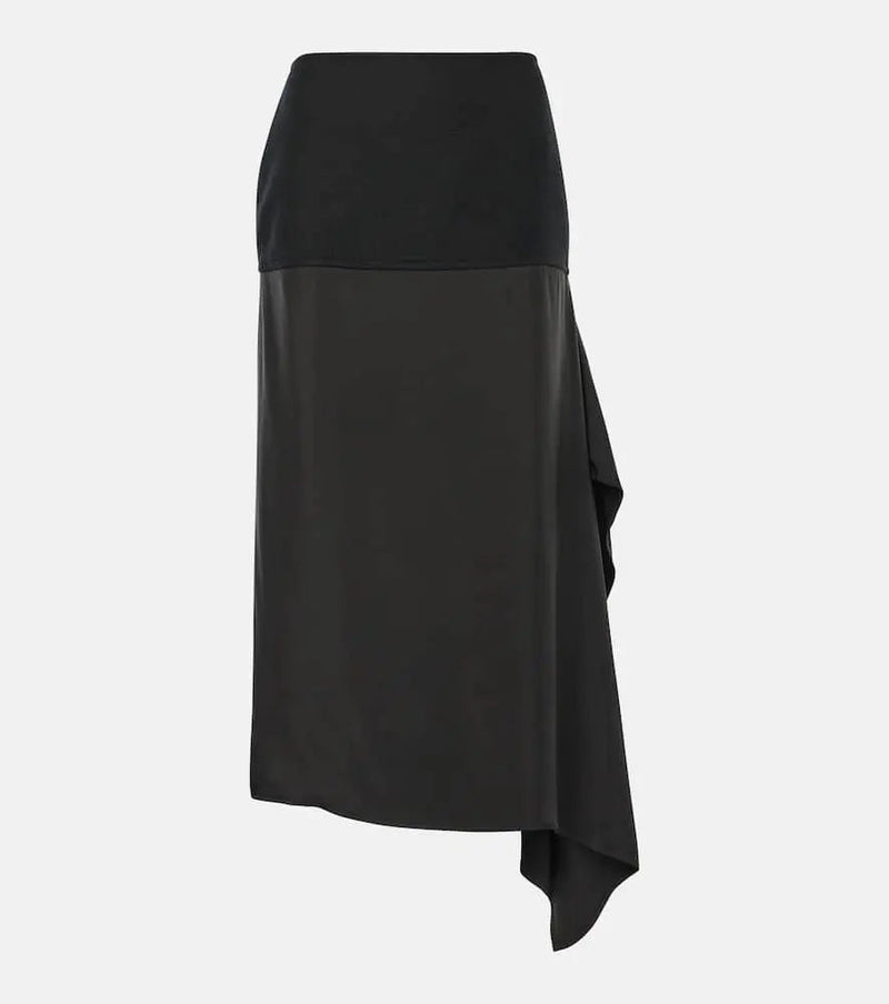 Jil Sander Asymmetric wool miniskirt