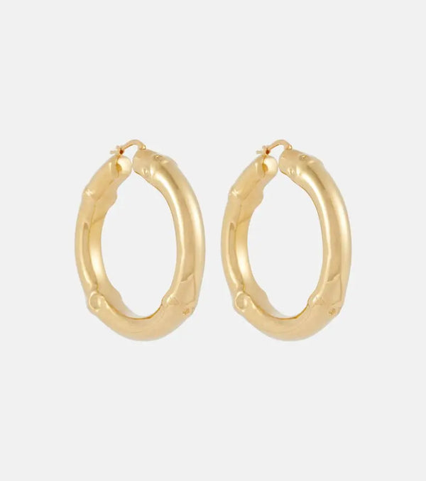 Jil Sander Bamboo hoop earrings | LYBSTORE