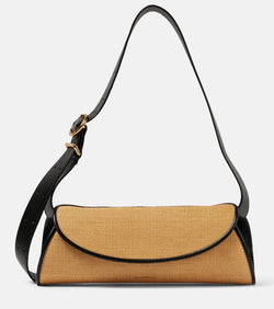 Jil Sander Cannolo Small leather-trimmed shoulder bag