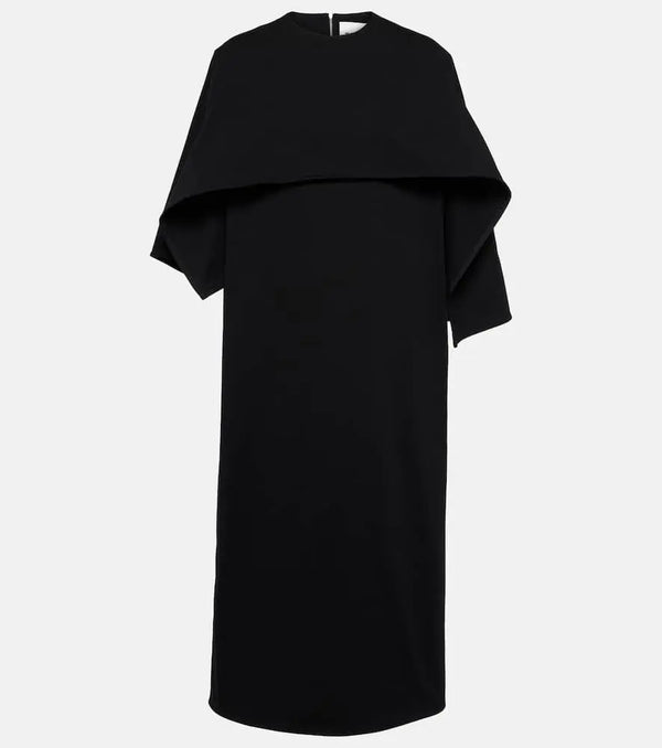 Jil Sander Caped cotton midi dress | LYBSTORE