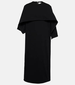 Jil Sander Caped cotton midi dress