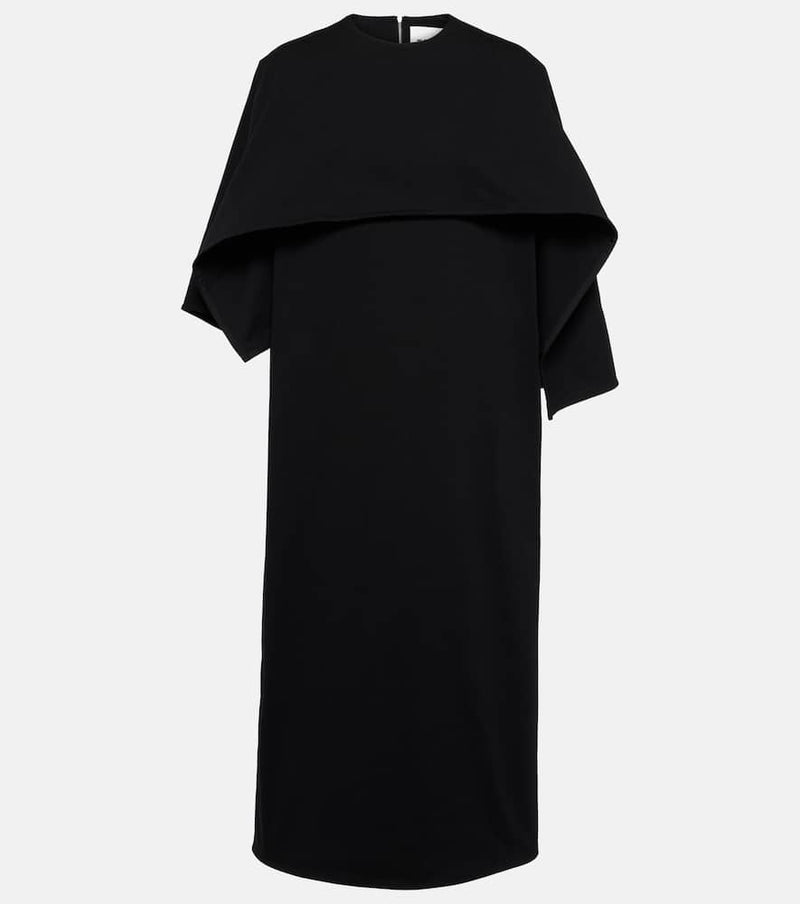 Jil Sander Caped cotton midi dress