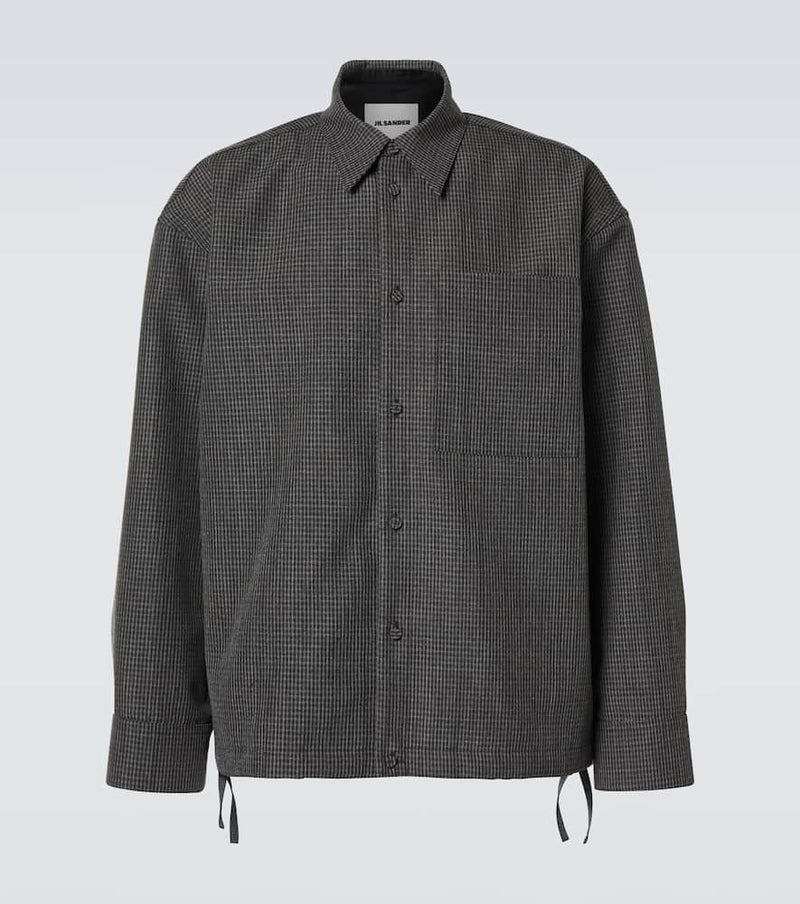 Jil Sander Checked virgin wool overshirt