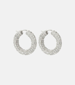 Jil Sander Crystal-embellished hoop earrings