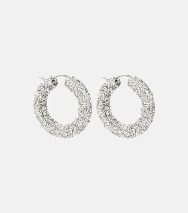 Jil Sander Crystal-embellished hoop earrings