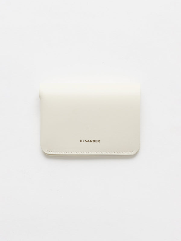 Jil Sander Double Card Wallet Eggshell