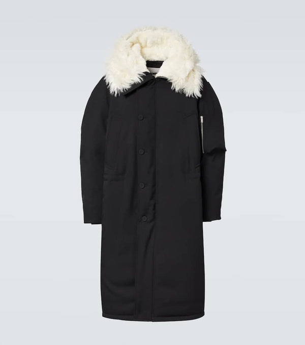 Jil Sander Faux fur-trimmed down jacket