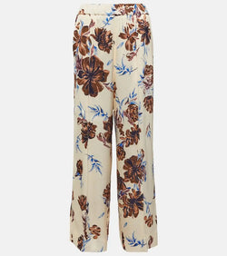 Jil Sander Floral high-rise wide-leg pants | LYBSTORE