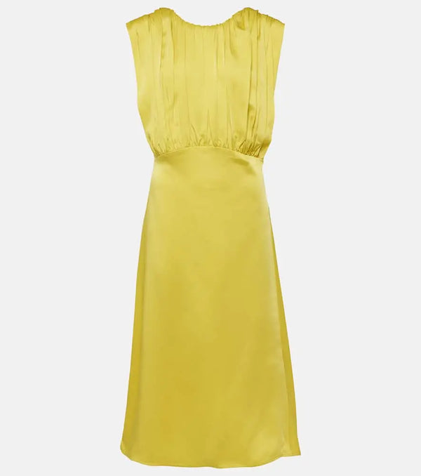 Jil Sander Gathered midi dress | LYBSTORE