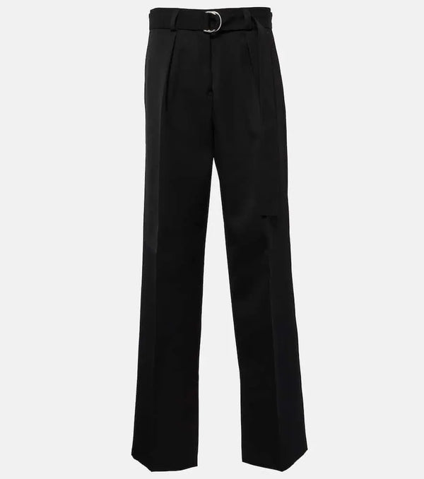 Jil Sander High-rise wool gabardine wide-leg pants