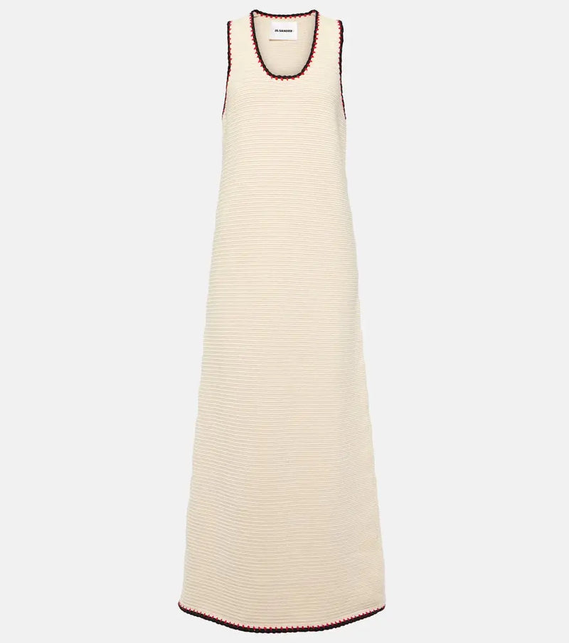 Jil Sander Knit cotton maxi dress | LYBSTORE