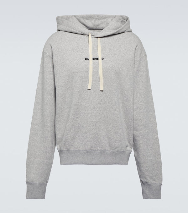 Jil Sander Logo cotton jersey hoodie