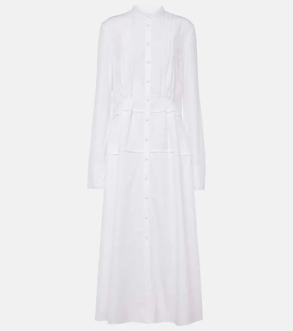 Jil Sander Pleated cotton shirt dress