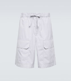 Jil Sander Striped cotton Bermuda shorts