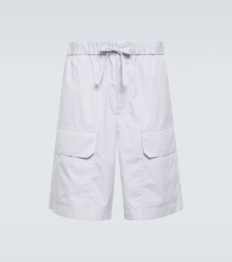 Jil Sander Striped cotton Bermuda shorts