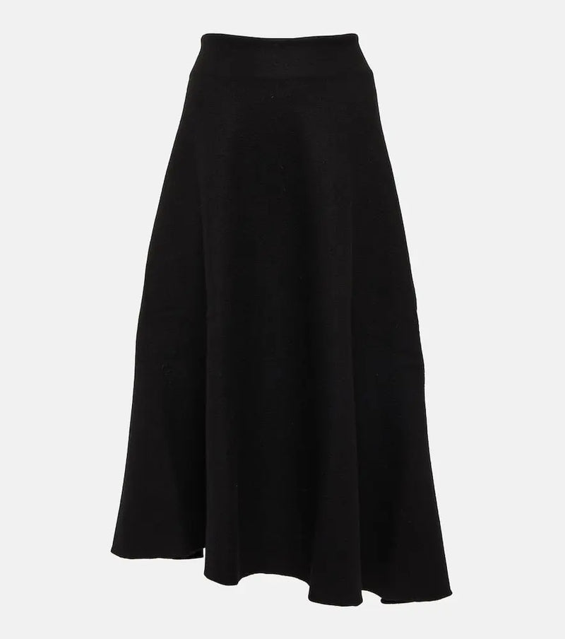 Jil Sander Virgin wool midi skirt | LYBSTORE