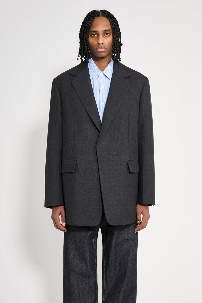 Jil Sander Padded Suit Jacket Charcoal