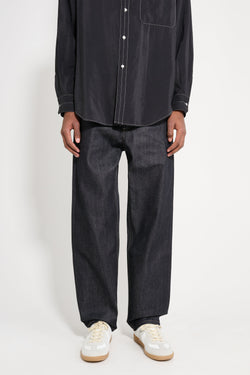 Jil Sander Raw Denim Standard Jeans Dark Blue