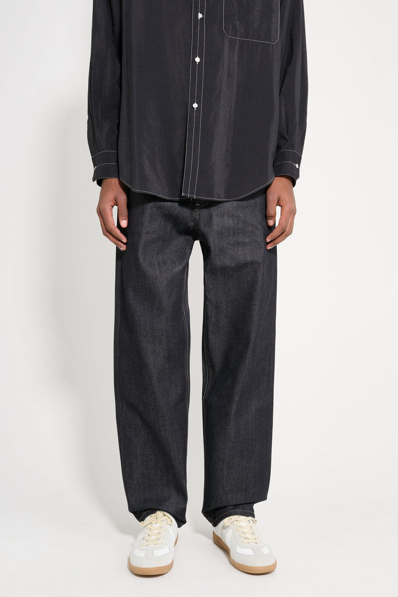 Jil Sander Raw Denim Standard Jeans Dark Blue