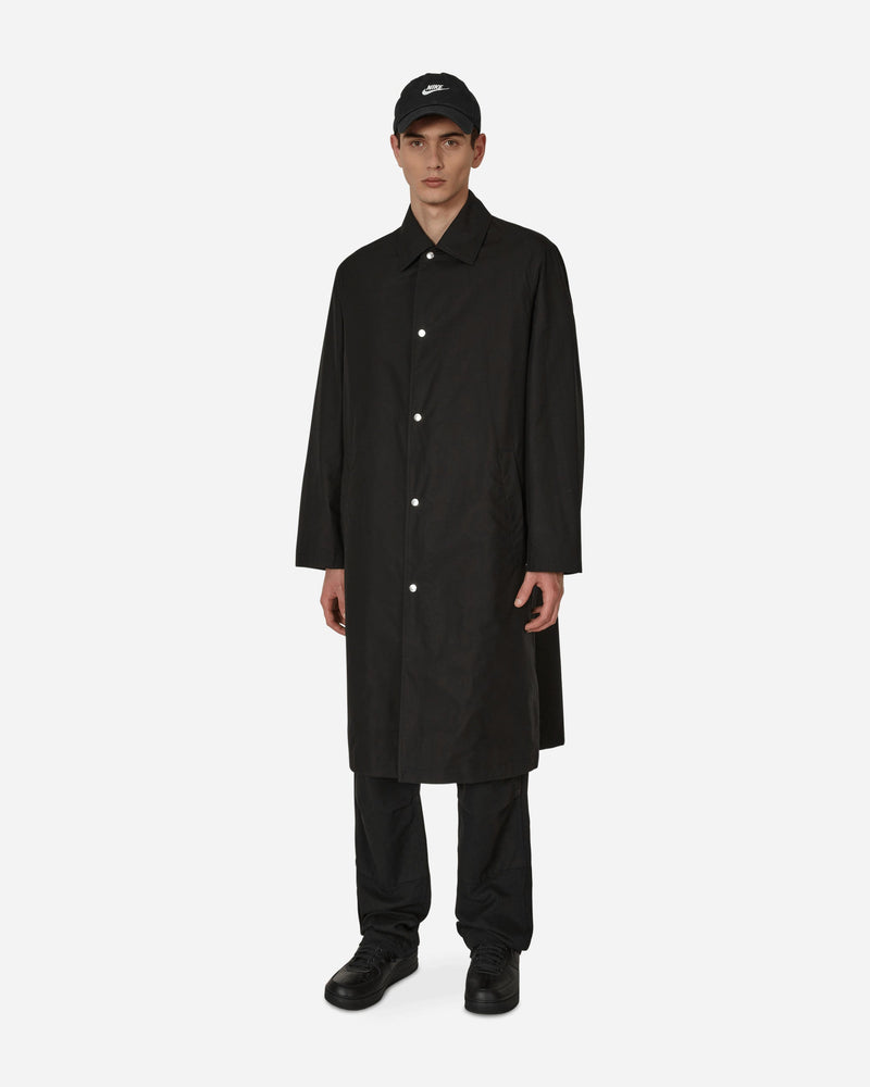 Jil Sander Water-Repellent Cotton Coat Black