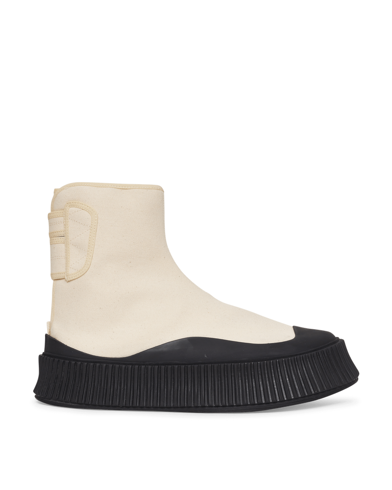 Jil Sander Canvas High-Top Sneakers Beige