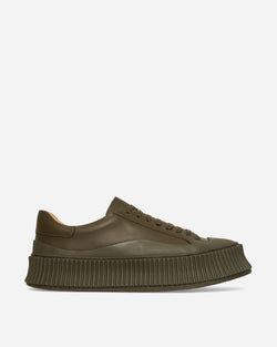 Jil Sander Vulcanized Leather Sneakers Green