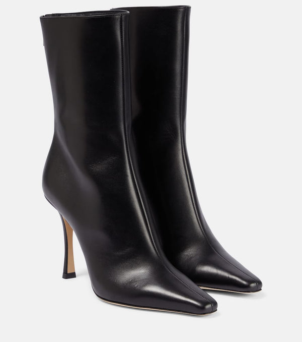 Jimmy Choo Agathe 100 leather ankle boots