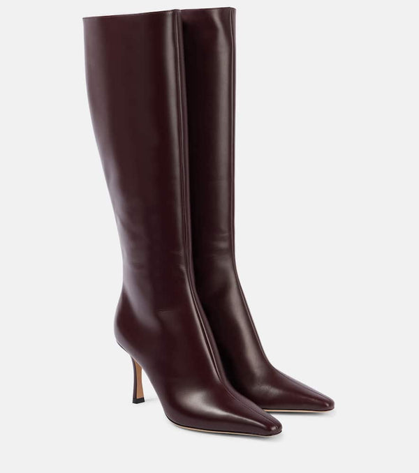 Jimmy Choo Agathe 85 leather knee-high boots