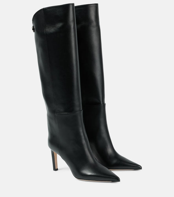 Jimmy Choo Alizze 85 leather knee-high boots