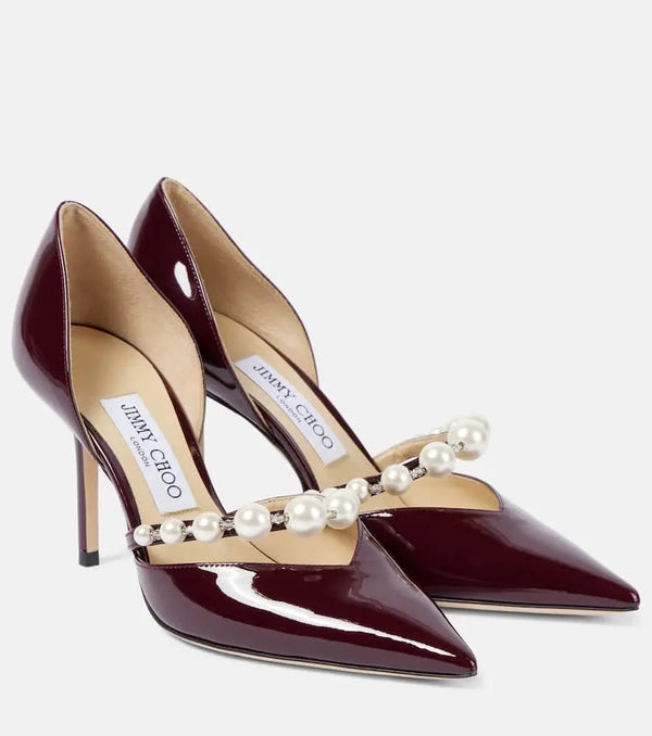 Jimmy Choo Aurelia 85 patent leather pumps | LYBSTORE