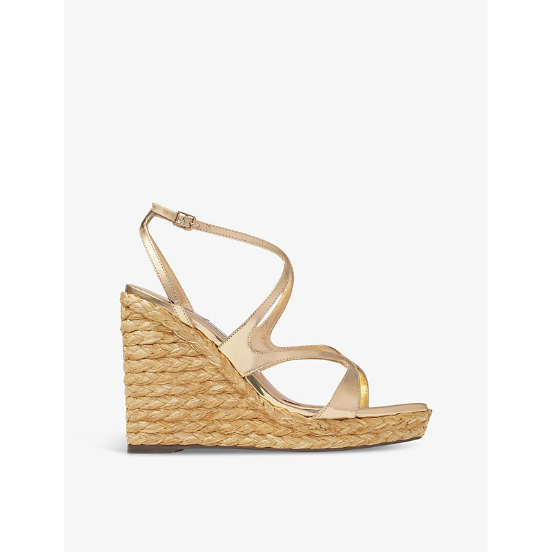 Jimmy Choo Ayla 110 contrast-sole leather heeled sandals | LYBSTORE