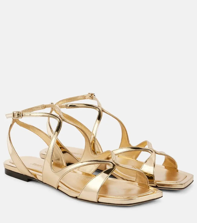 Jimmy Choo Ayla metallic leather sandals