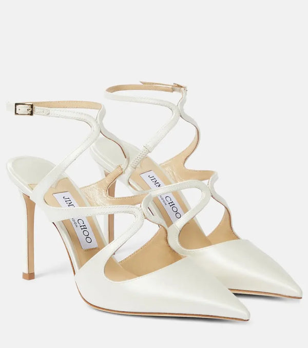 Jimmy Choo Azia 95 satin pumps | LYBSTORE